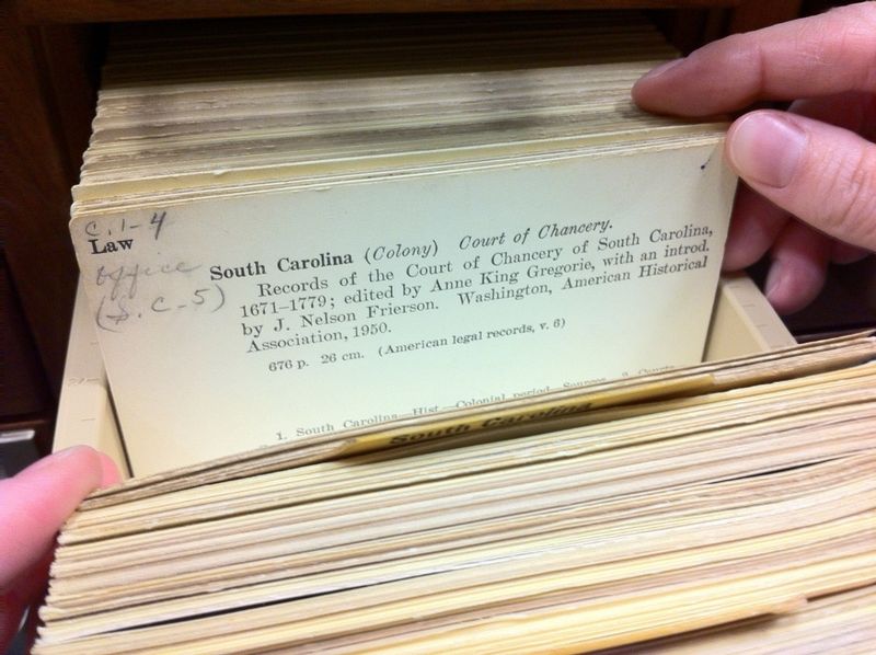 Using a Card Catalog