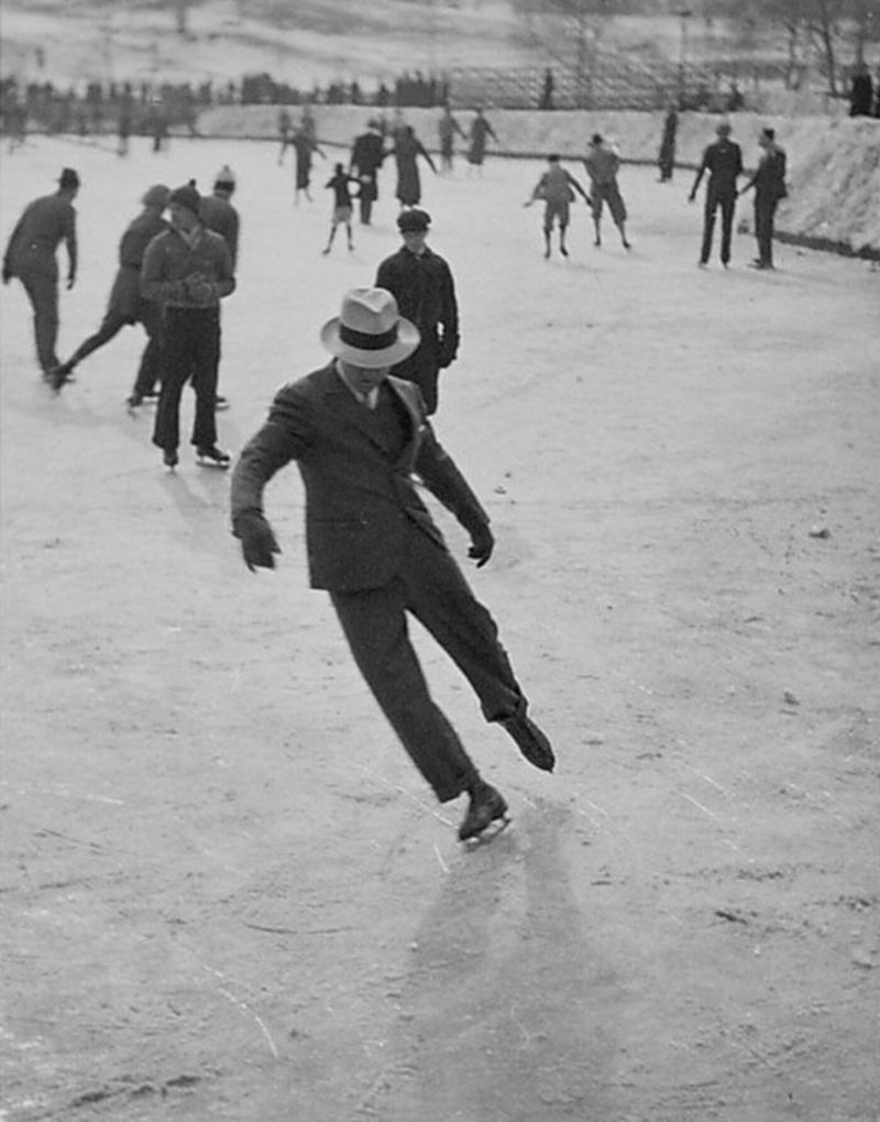 Winter Ice Skating, 1930s