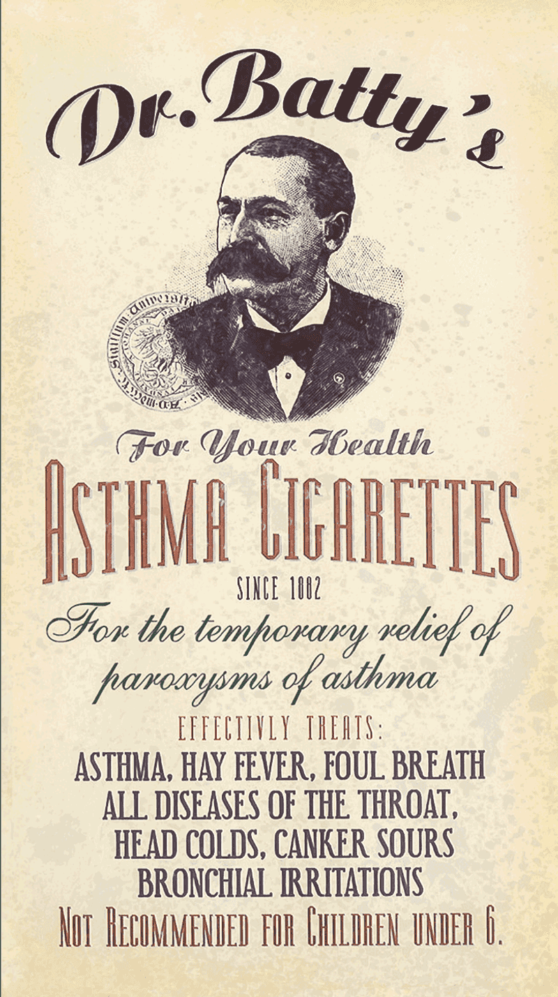 Dr. Batty's Asthma Cigarettes: 1890s Breathing Cure