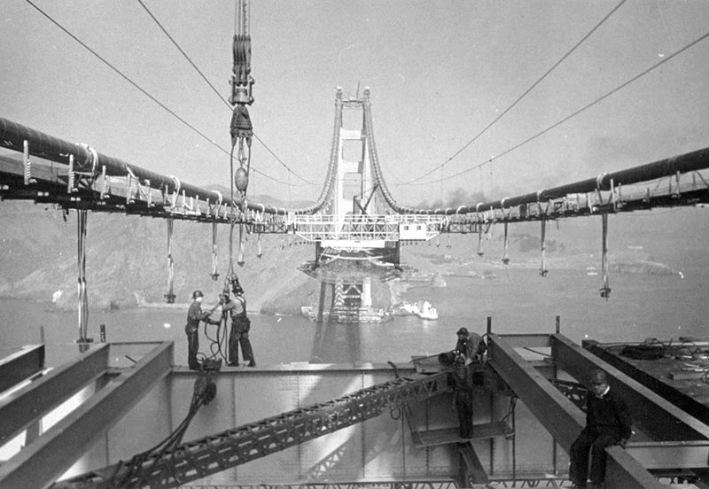 Golden Gate Bridge Construction, 1934