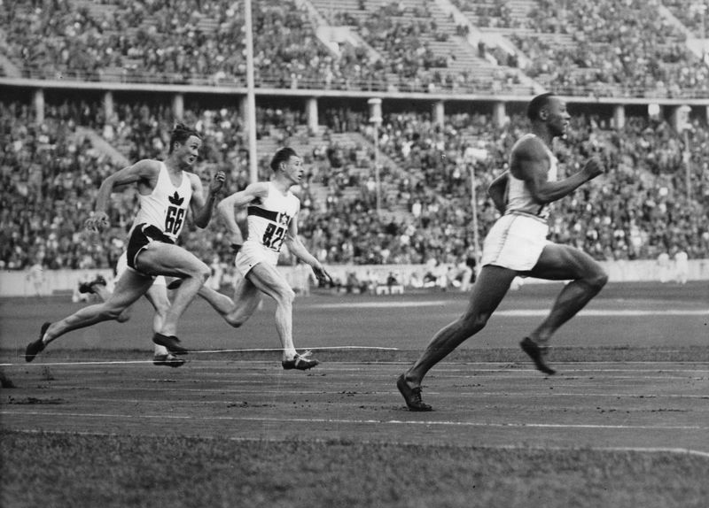 Jesse Owens at the Berlin Olympics, 1936