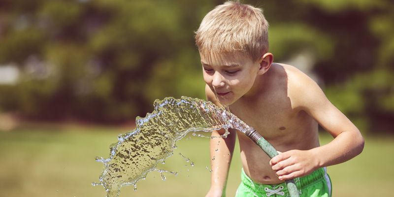 Kids Drank From the Garden Hose Like It Was Fine Wine