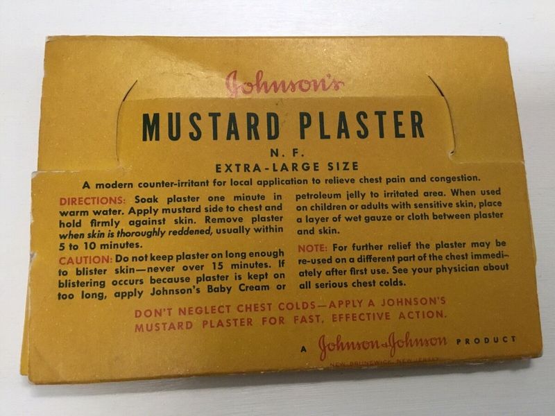 Mustard Plasters for Chest Pain