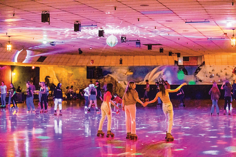 Roller Skating at the Rink