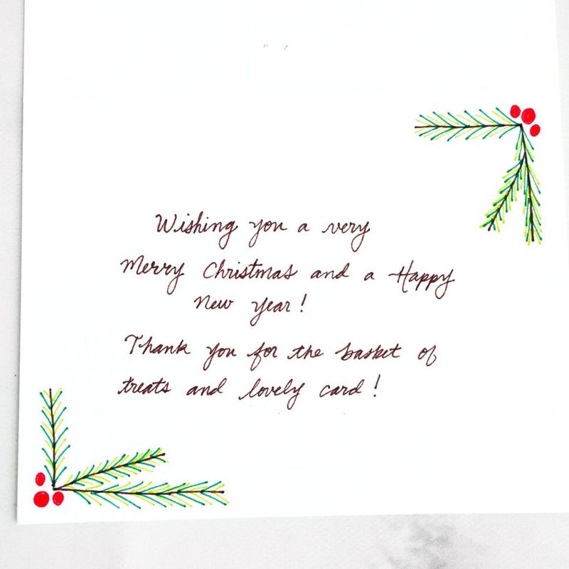 Handwriting Holiday Thank-You Notes