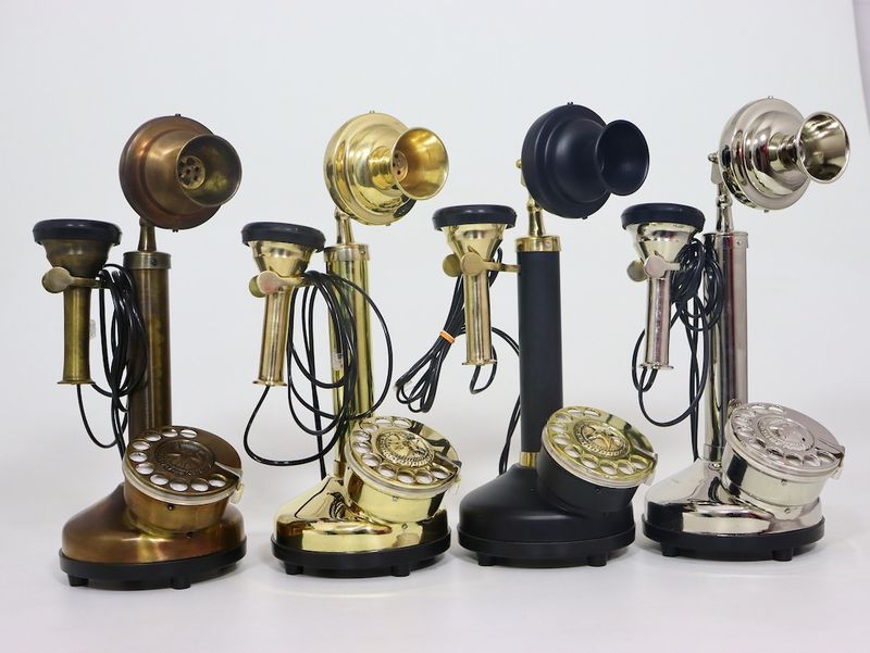 Rotary Dial Candlestick Phone