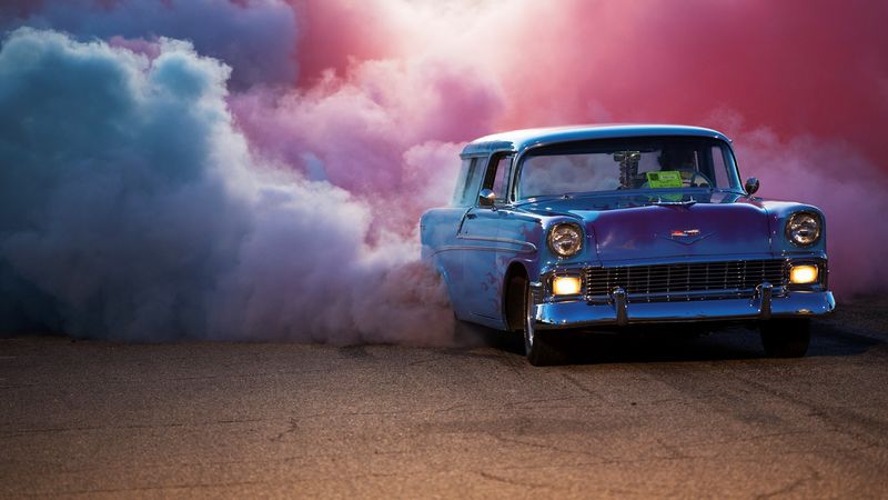 Smoke from Burnouts That Made the Air Taste Like America