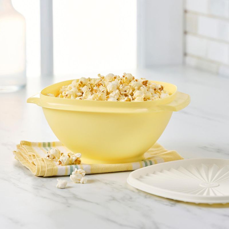 Popcorn in the Big Yellow Tupperware Bowl