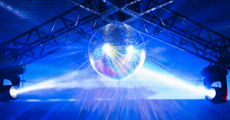 Disco Balls and Colored Spotlights