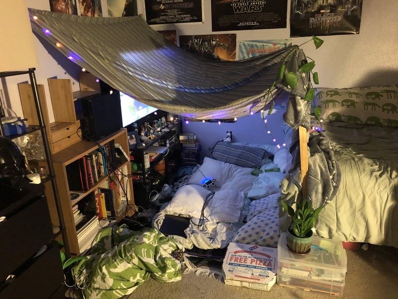 Building Forts with Couch Cushions and Blankets