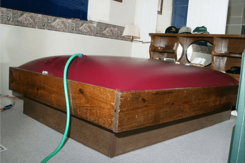 Exploring the waterbed store just for fun