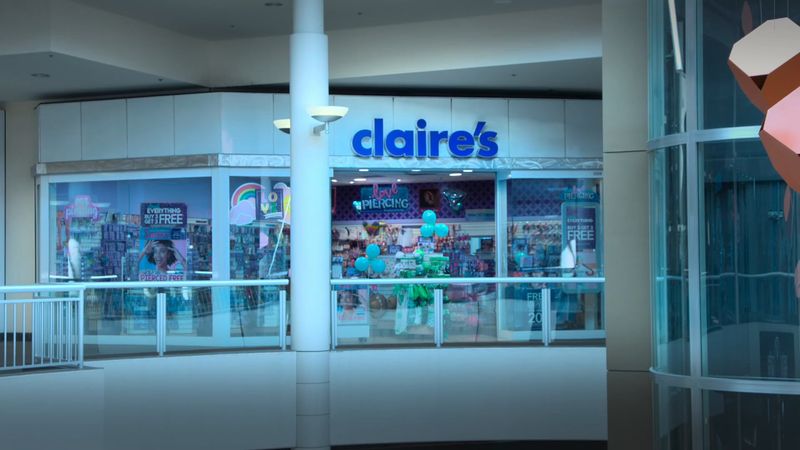 Getting your ears pierced at Claire's while friends watched