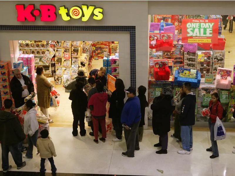 Playing with everything at KB Toys without buying anything