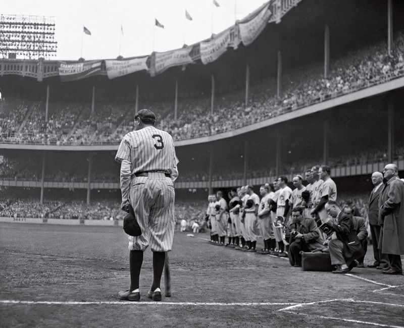 Babe Ruth with a Young Fan