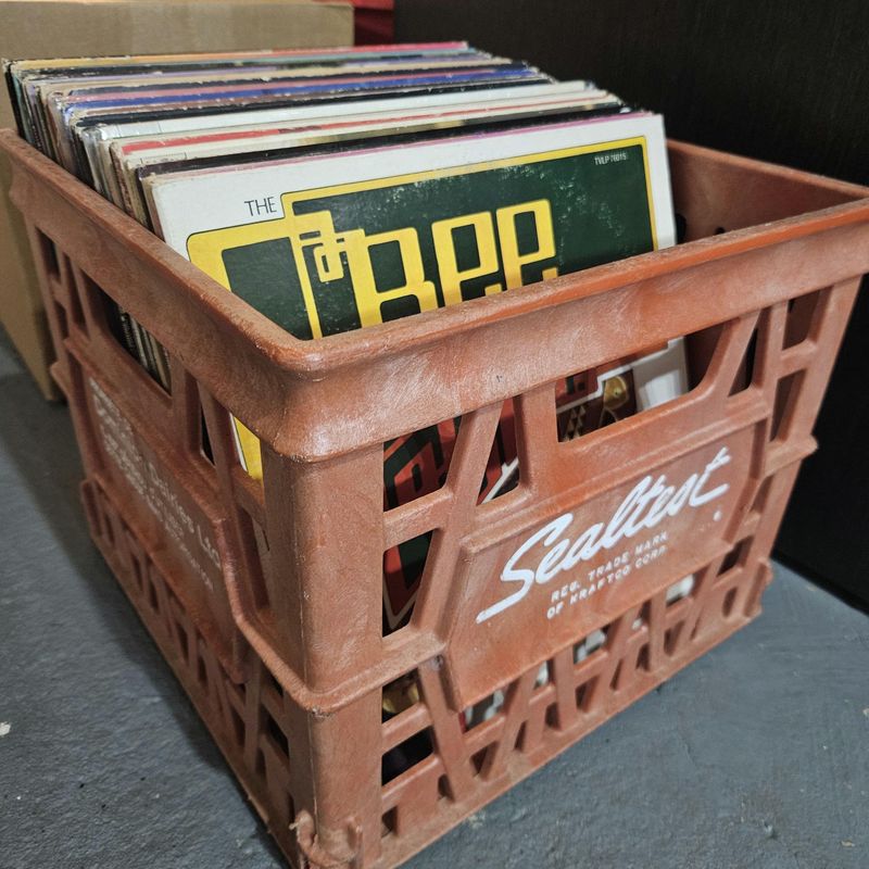 Milk Crate Record Storage