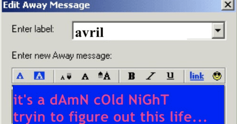 AIM Away Messages as Art Forms